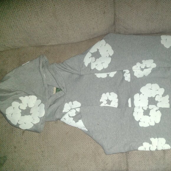 A small denim tears hoodie